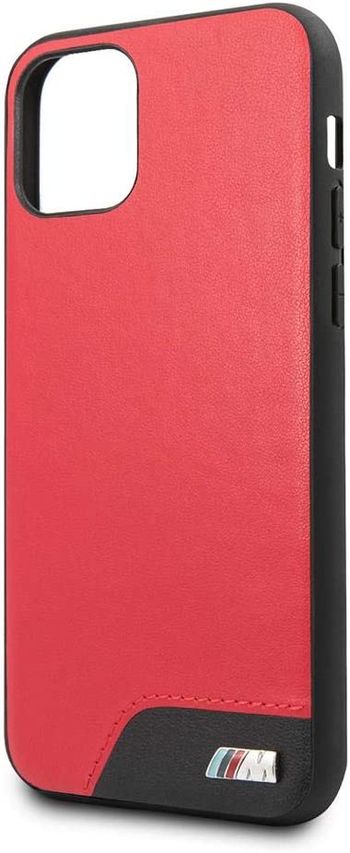 Bmw Hard Case Smooth Pu Leather For Iphone 11 Pro - Red