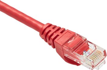 Snagless RJ45 Cat-6 Ethernet Patch Internet Cable - 3-Foot, Red, 5-Pack