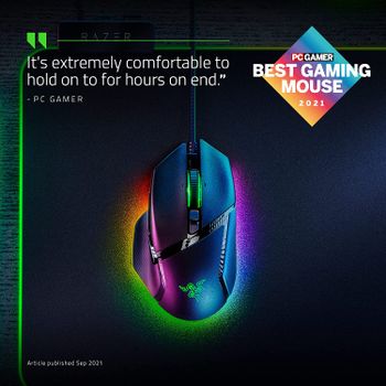 Razer Basilisk V3 Customizable Ergonomic Gaming Mouse: Fastest Gaming Mouse Switch - Chroma RGB Lighting - 26K DPI Optical Sensor - 11 Programmable Buttons - HyperScroll Tilt Wheel - Classic Black