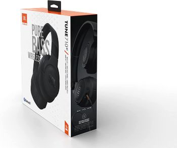 JBL Tune 710BT Wired and Wireless Over-Ear Headphones with Built-In Microphone, Multi-Point Connection and Hands-Free Controls, in Black,  JBLT710BTBLK