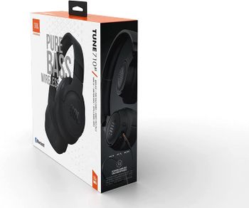 JBL Tune 710BT Wired and Wireless Over-Ear Headphones with Built-In Microphone, Multi-Point Connection and Hands-Free Controls, in Black,  JBLT710BTBLK