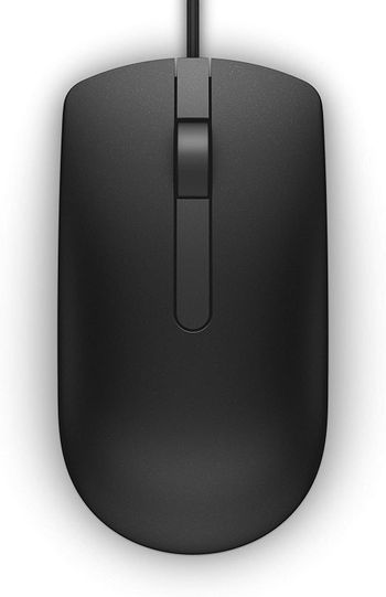 Dell MS116 - Mouse - Optical - 2 Buttons - Wired - USB - Black - Retail - for Inspiron 17R 57XX, 17R 7720, Latitude D630, Optiplex 50XX, 5250, 90XX, XPS One 27XX