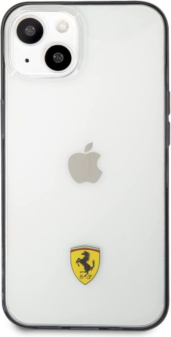 Ferrari Transparent Case Print Logo Logo For iPhone 13 Mini (5.4") - Black