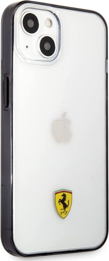 Ferrari Transparent Case Print Logo Logo For iPhone 13 Mini (5.4") - Black