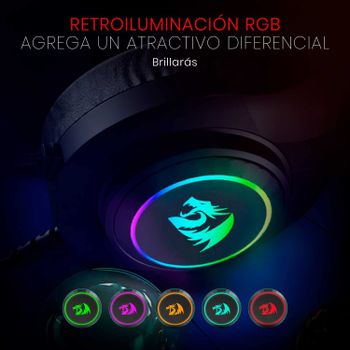 سماعة راس سلكية HYLAS H260 RGB لالعاب الكمبيوتر، PS5/PS4، Xbox One - اسود، من ريدراجون