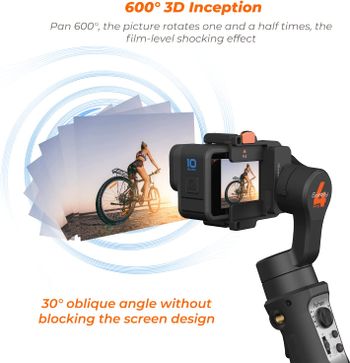 Hohem IPX4 Splash-Proof 3-Axis Handheld Gimbal i-Steady Pro 4 for GoPro 10 9 8 7 6 5 4 Action Cameras and Other Action Cameras with Control Cable