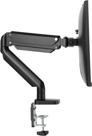 Twisted Minds 17"-32" Single Monitor Desk Mount - Adjustable Die-Cast Aluminum Gas Spring With USB 3.0- VESA/C-Clamp/Grommet/Cable Management