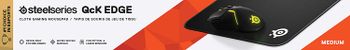 SteelSeries QcK Edge - Cloth Gaming Mouse Pad - stitched edge to prevent wear - optimized for gaming sensors - size M