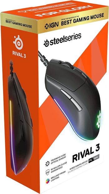 Steelseries Rival 3 - Gaming Mouse - 8,500 Cpi Truemove Core Optical Sensor - 6 ProgRAMmable Buttons - Split Trigger Buttons - Black : Wired RIVAL 3 BLACK