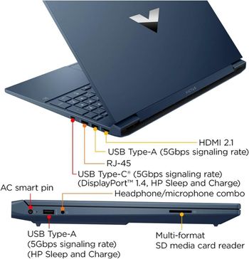 كمبيوتر محمول إتش بي فيكتوس جيمينج ، شاشة FHD مقاس 15.6 بوصة، الجيل الثاني عشر 8-Core i5 12450H (حتى 4.40 جيجاهرتز)، GeForce RTX 3050، ذاكرة وصول عشوائي 16 جيجابايت، 1 تيرابايت PCie 4.0، لوحة مفاتيح بإضاءة خلفية، WiFi 6، RJ45، USB-C، PDG كابل HDMI ويندوز