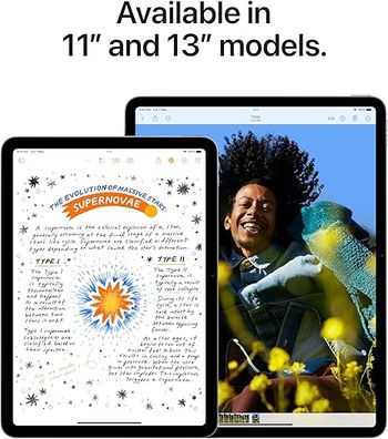 Apple iPad Air 11-inch (M2): Liquid Retina display, 128GB, Landscape 12MP Front Camera/12MP Back Camera, Wi-Fi 6E + 5G Cellular with eSIM, Touch ID, All-Day Battery Life - Starlight