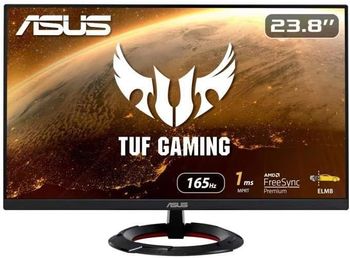 اسس شاشة العاب تي يو اف VG249Q1R - 23.8 انش FHD (1920 × 1080)، IPS، كسر سرعة المعالج 165Hz (فوق 144Hz)، 1ms MPRT، ضبابية حركة منخفضة للغاية، فري سينك بريميوم، 1 مللي ثانية (MPRT)، شادو بوست