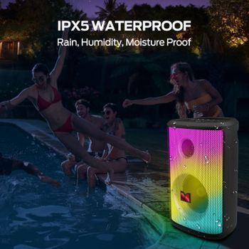 Monster Sparkle Bluetooth Speakers 80W, Powerful Sound and Punchy Bass, Full-Screen Colorful Lights, 24H Playtime, Bluetooth 5.3, Portable Wireless Speakers for Outdoor, Party