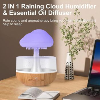 Rain Cloud Humidifier Cute Water Drip Essential Oil Diffuser with 7 LED Light