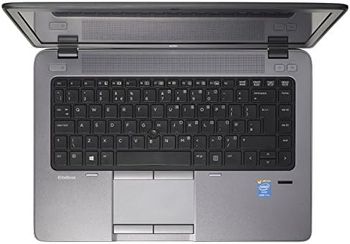 كمبيوتر محمول HP EliteBook 840 G1 14in HD للأعمال، معالج Intel Core i5-4300U بسرعة 1.9 جيجاهرتز، ذاكرة وصول عشوائي 16 جيجابايت، قرص SSD سعة 256 جيجابايت، USB 3.0، VGA، WiFi، RJ45، نظام التشغيل Windows 10 Pro