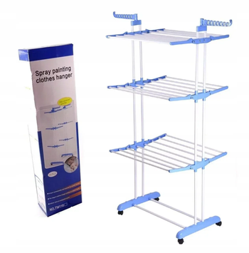 Multifunctional mobile clothes hanger shelf for storing and drying clothes Spray painting clothes hanger