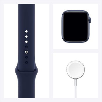 Apple Watch Series 6 ( GPS + cellular - 44mm)  Blue Aluminum Case with Deep Navy Sport Band