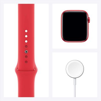 Apple Watch Series 6 GPS 44mm Aluminium Case with red band