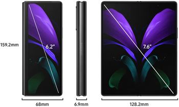 Samsung Galaxy Z Fold2, 256GB, 12GB RAM, 5G Mystic Bronze