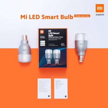 Xiaomi 2PCS MI Smart LED Bulb Colorful 950 Lumens 69W Bulb Voice Control work with Google Alexa assistant