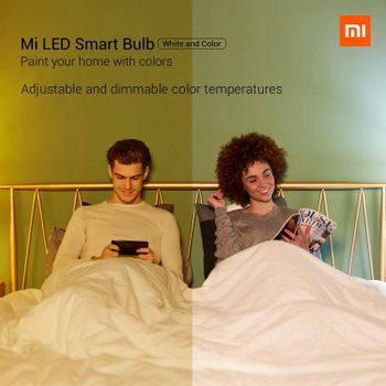 Xiaomi 2PCS MI Smart LED Bulb Colorful 950 Lumens 69W Bulb Voice Control work with Google Alexa assistant