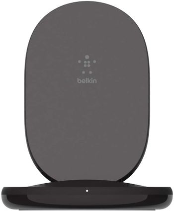 Belkin BoostCharge Wireless Charging Stand 15W (Qi Fast Wireless Charger for iPhone, Samsung, Pixel, more) - Black