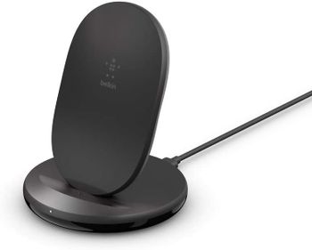 Belkin Dual Wireless Charger (Dual Wireless Charging Pad 15W) Fast Charge 2 Devices at Once, Including iPhone, AirPods, Galaxy, Pixel, more - Black