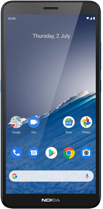 Nokia C3 5.99-inch Android 10 smartphone with all-day battery life, dependable design, 16GB, 8MP rear camera with flash and fingerprint sensor - Nordic Blue