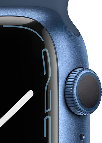 Apple Watch Series 7 GPS Blue Aluminum Case with Abyss 45mm - Blue