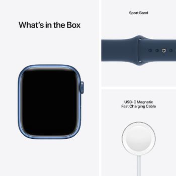 Apple Watch Series 7 GPS Blue Aluminum Case with Abyss 45mm - Blue