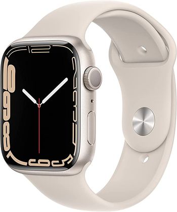 Apple Watch Series 7 GPS- 45mm Aluminum with Case Clover Sport Band - Green