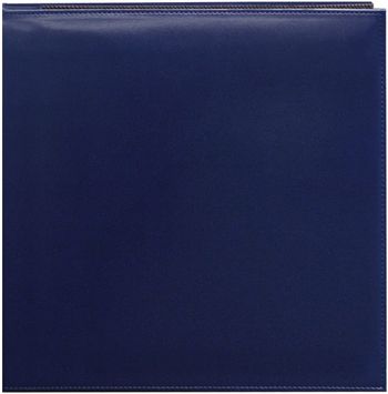 Pioneer SL-12NB 12 Inch by 12 Inch Snapload Sewn Leatherette Memory Book, Navy Blue