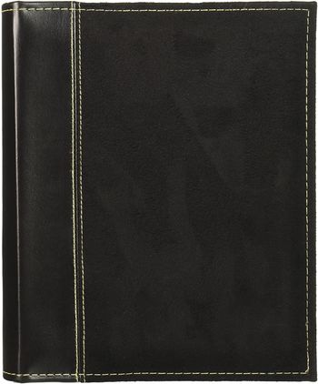 Pioneer SU-246/BK Photo Albums 208 Pocket Sewn Faux Suede and Leatherette Cover Album for 4 by 6-Inch Prints, Black