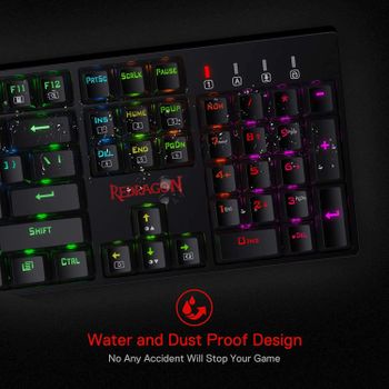 Redragon K582 SURARA RGB LED Backlit Mechanical Gaming Keyboard with104 Keys-Linear and Quiet-Brown Switches