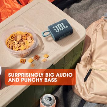 JBL GO3 Portable Bluetooth Speaker Blue