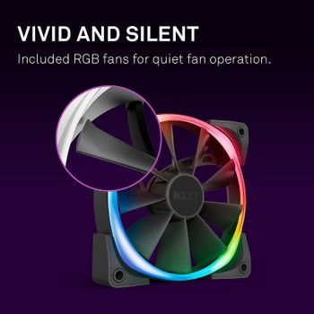 NZXT Kraken X53 RGB 240mm - RL-KRX53-R1 - AIO RGB CPU Liquid Cooler - Rotating Infinity Mirror Design - Improved Pump - Powered By CAM V4 - RGB Connector - Aer RGB V2 120mm Radiator Fans (2 Included)-Multicolor