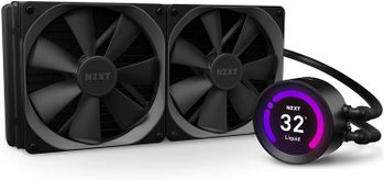 NZXT Kraken X53 RGB 240mm - RL-KRX53-R1 - AIO RGB CPU Liquid Cooler - Rotating Infinity Mirror Design - Improved Pump - Powered By CAM V4 - RGB Connector - Aer RGB V2 120mm Radiator Fans (2 Included)-Multicolor