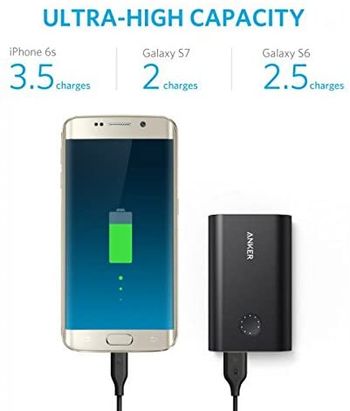 Anker 10050 mAh PowerCore+ Portable Power Bank with Quick Charge 3.0, Black