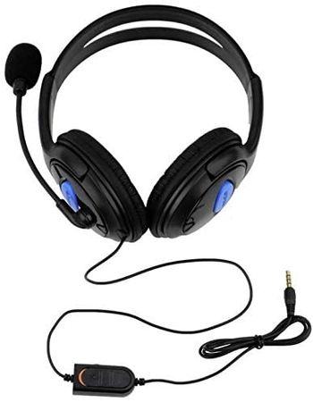 Chat Gaming Headset Wired headset for Sony Playstation 4 PS4 black