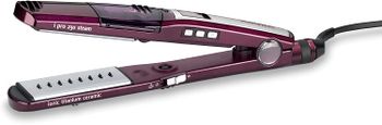 BaByliss Steam Lustre Professional Hair Straightener - Advanced Ceramic 36mm Broad Heating Plate - 5 Heat Settings From 170-210°C - 360° Surround Steam Technology For Smooth Hair - ST595SDE - Silver