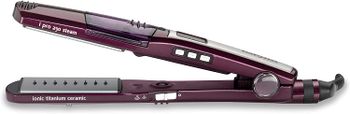 BaByliss Steam Lustre Professional Hair Straightener - Advanced Ceramic 36mm Broad Heating Plate - 5 Heat Settings From 170-210°C - 360° Surround Steam Technology For Smooth Hair - ST595SDE - Silver