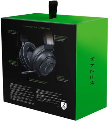 Razer Kraken X: 7.1 Surround Sound Gaming Headset with Cross-Platform Compatibility, Ultra-Light Ergonomic Build at 250 g - Classic Black