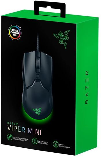 Razer Viper Mini Ambidextrous Gaming Mouse - 8500 DPI Optical Sensor DPI, Razer Speedflex Cable and Chroma RGB Illumination - RZ01-03250100-R3M1