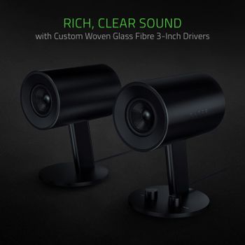 Razer Nommo 2.0 PC Speakers with Full Range Sound - RZ05-02450100-R3W1, Black