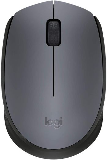 Logitech M170 Wireless Mouse, 2.4 GHz with USB Nano Receiver, Optical Tracking, 12-Months Battery Life, Ambidextrous, PC / Mac / Laptop - Grey