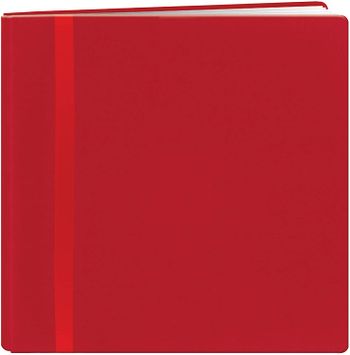 Pioneer DSL12RD 12 Inch by 12 Inch Snapload Fabric Cover with Ribbon Trim Memory Book, Red