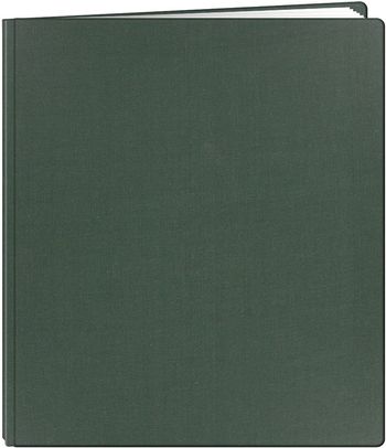 Pioneer 12 Inch by 15 Inch Postbound Family Treasures Deluxe Fabric Memory Book, Hunter Green,1 Pack