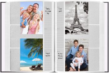 Pioneer Photo 200-Pocket Post Bound Bay Blue Leatherette Photo Album with Gold Accents for 4 by 6-Inch Prints