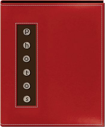 Pioneer Photo Albums CMB-46 Metal Buttons Brag Photo Album (Red)