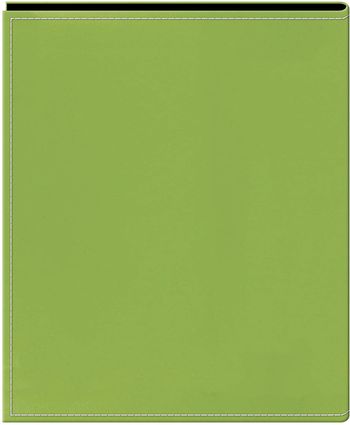 Pioneer CMB-46PP Metal Button "Photo" Sewn Leatherette Cover Brag Album, Green